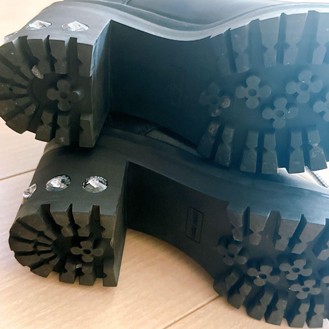 miumiu ビジュー レースアップブーツ 36