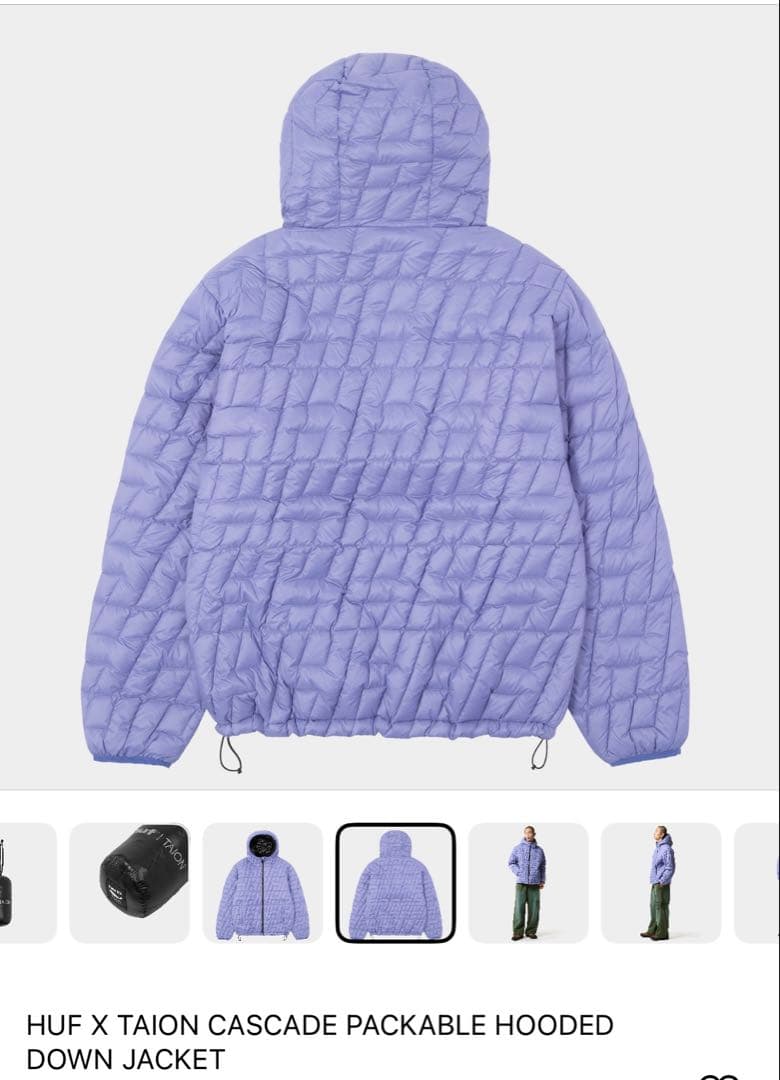 HUF TAION ダウンジャケット　Sサイズ