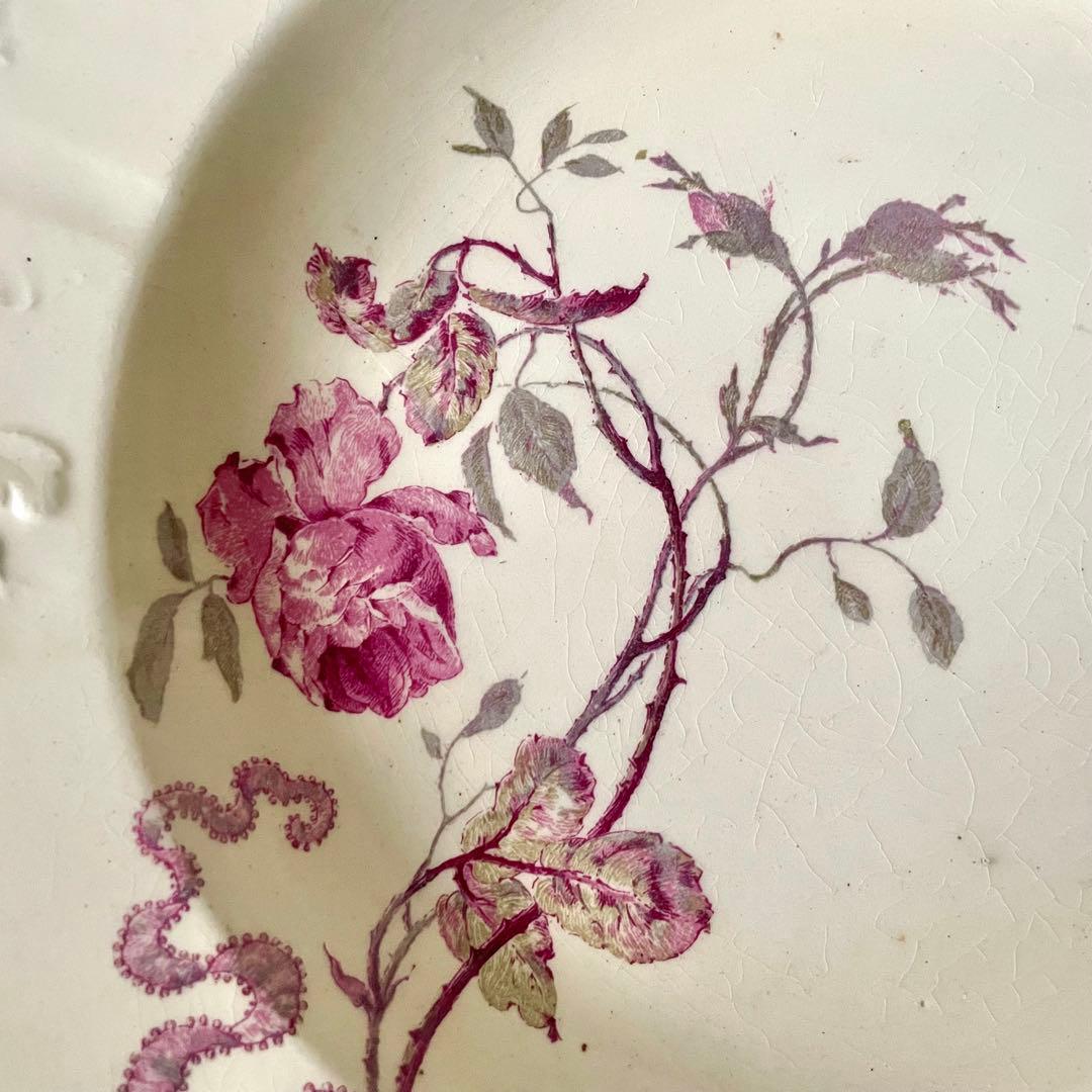 ぐ*る様 【希少レア美品】ジアン　ヴェルサイユプレート　ローズリボン　フランスア