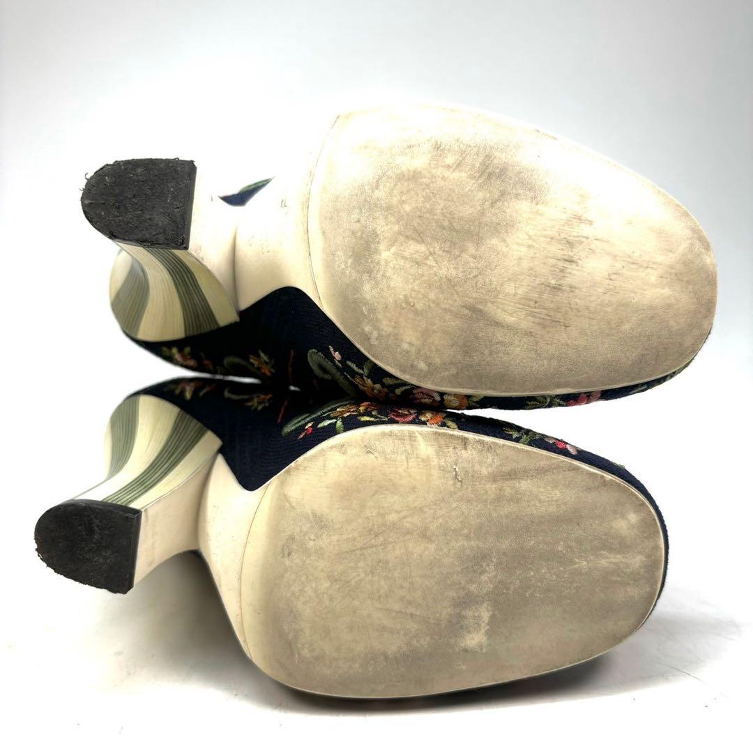 FENDI フェンディ　ソックスブーツ　総柄　35