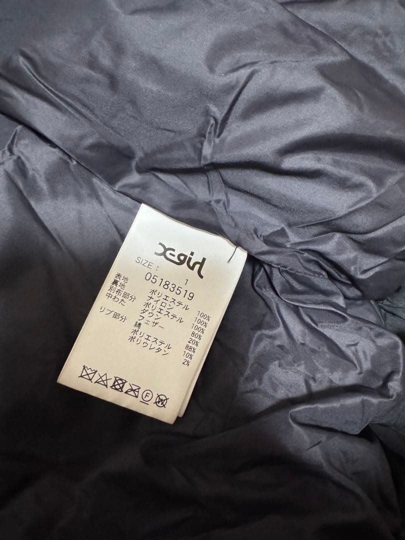 x-girl ブラック ダウンジャケット