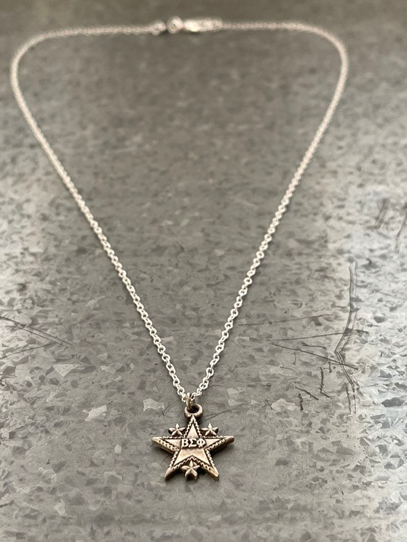 60's 四つ星型カレッジチャーム ヴィンテージスターリングシルバー ネックレス