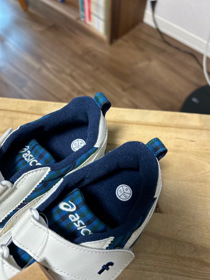 ファミリア アシックスasicsベルトタイプファミリアチェックグリーン21センチ