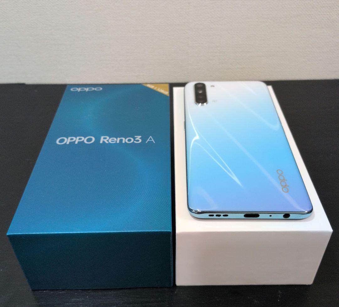 【美品・初期化済】OPPO Reno3 A ホワイト SIMフリー 128GB
