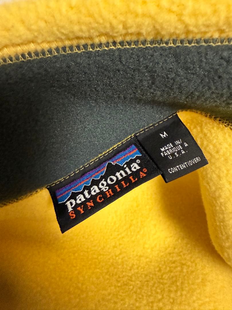 patagonia シンチラ　フリース　ベスト M イエロー　USA