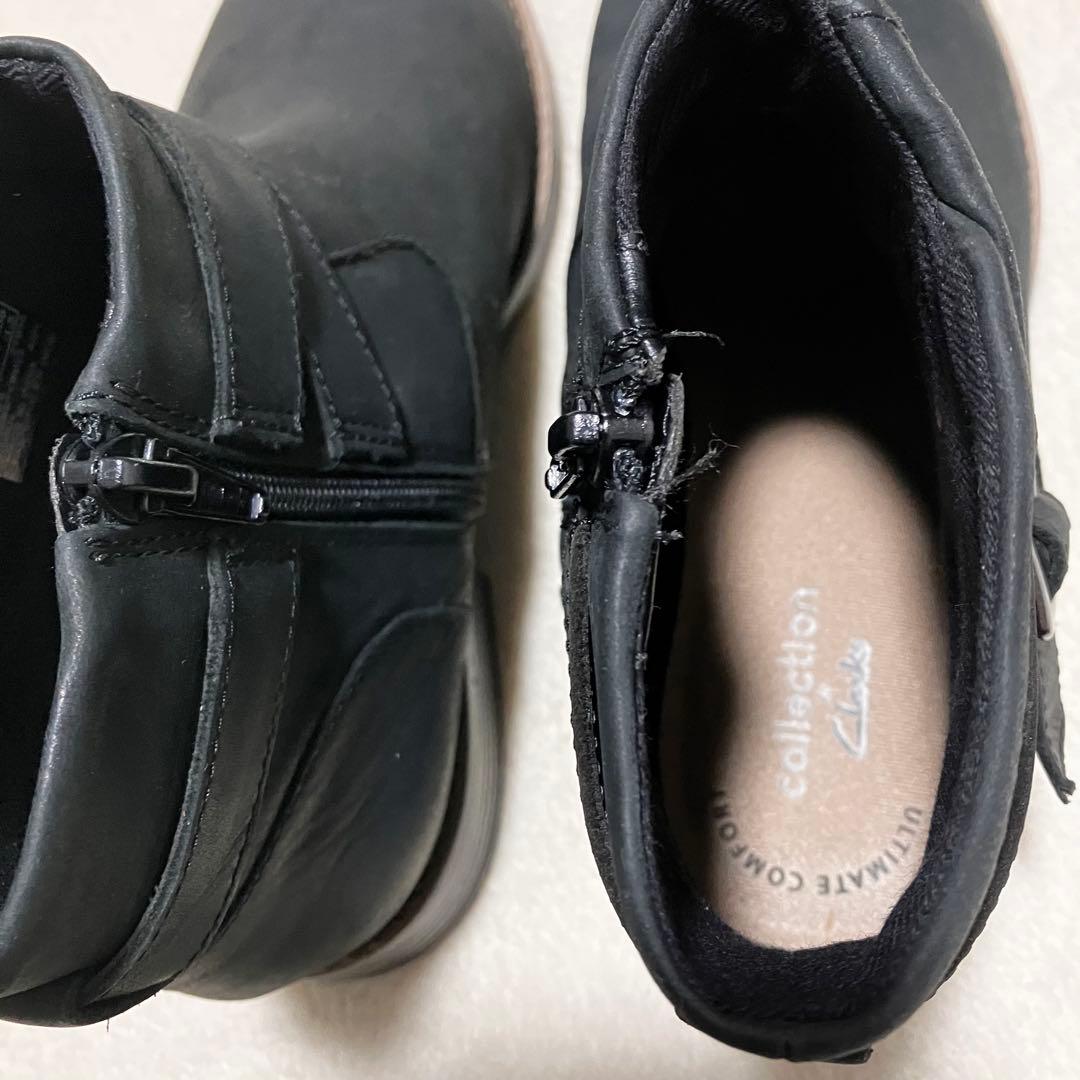 美品✨クラークス カムジン レザーショートブーツ サイドジップ コンフォート