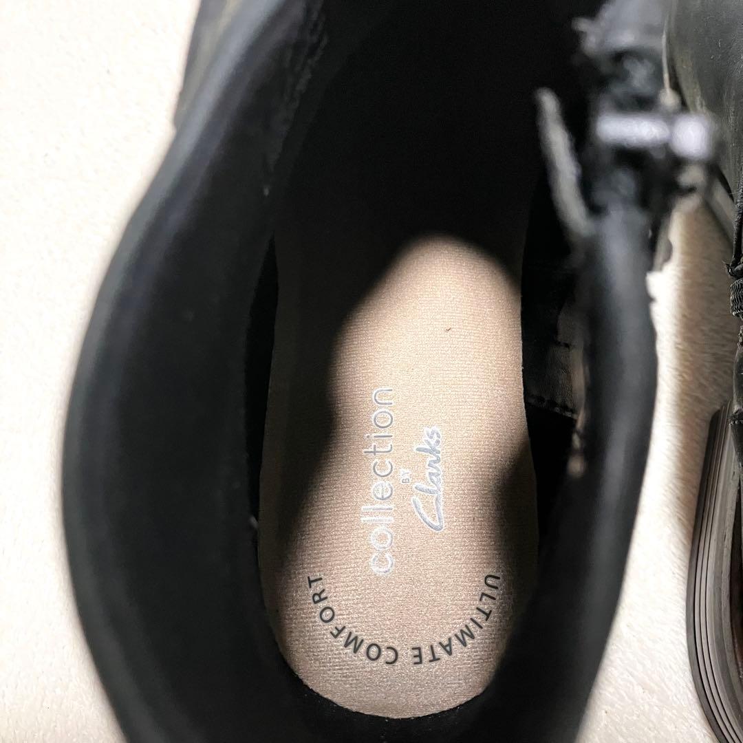 美品✨クラークス カムジン レザーショートブーツ サイドジップ コンフォート