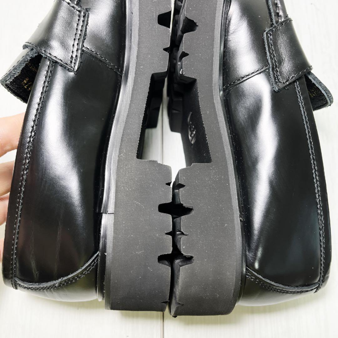 カミナンド US6 ローファー　厚底 ブラック