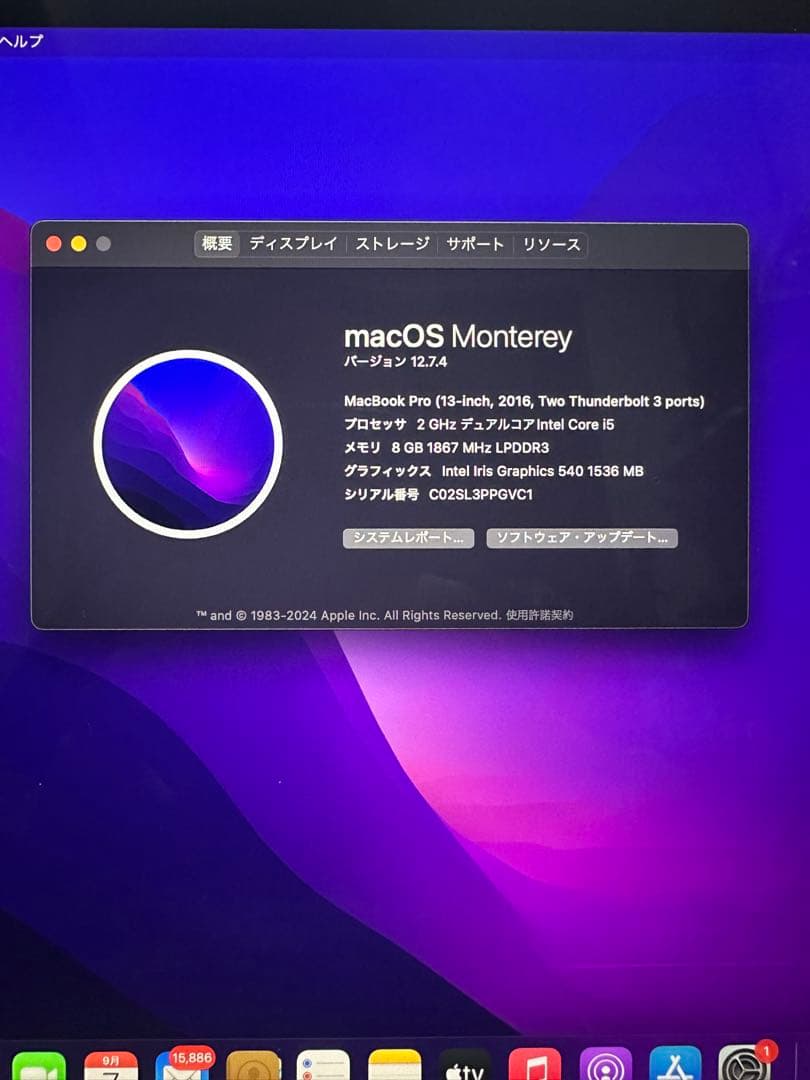 MacBook Pro 2016 251GB ELECOM 65W 訳あり