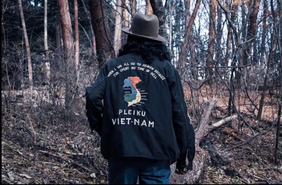 レア 完売品GOLD エイジング加工　ベトジャン　スカジャン　東洋