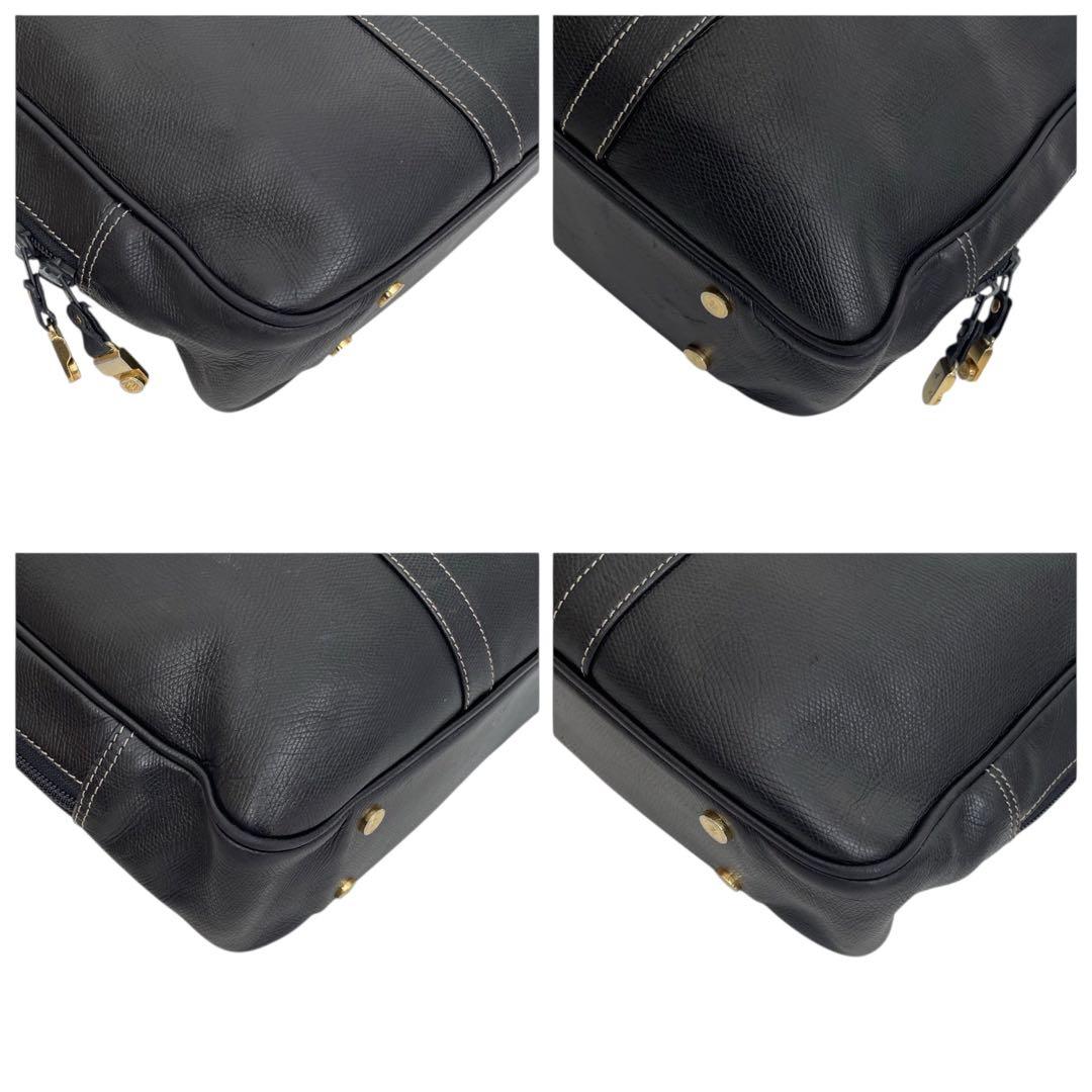 【極美品】ロエベ　ビジネスバッグ　アナグラム　ブラック　レザー　5128