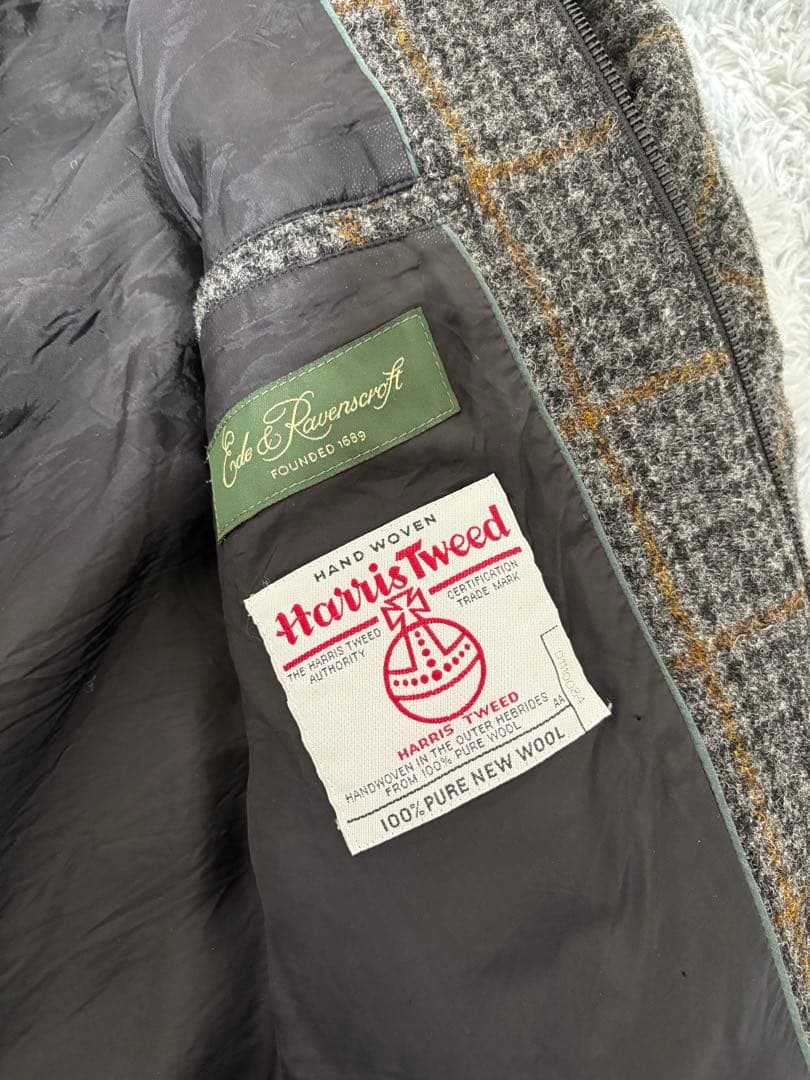 希少✨️ Ede & Ravenscroft ハリスツイード ブルゾン チェック柄