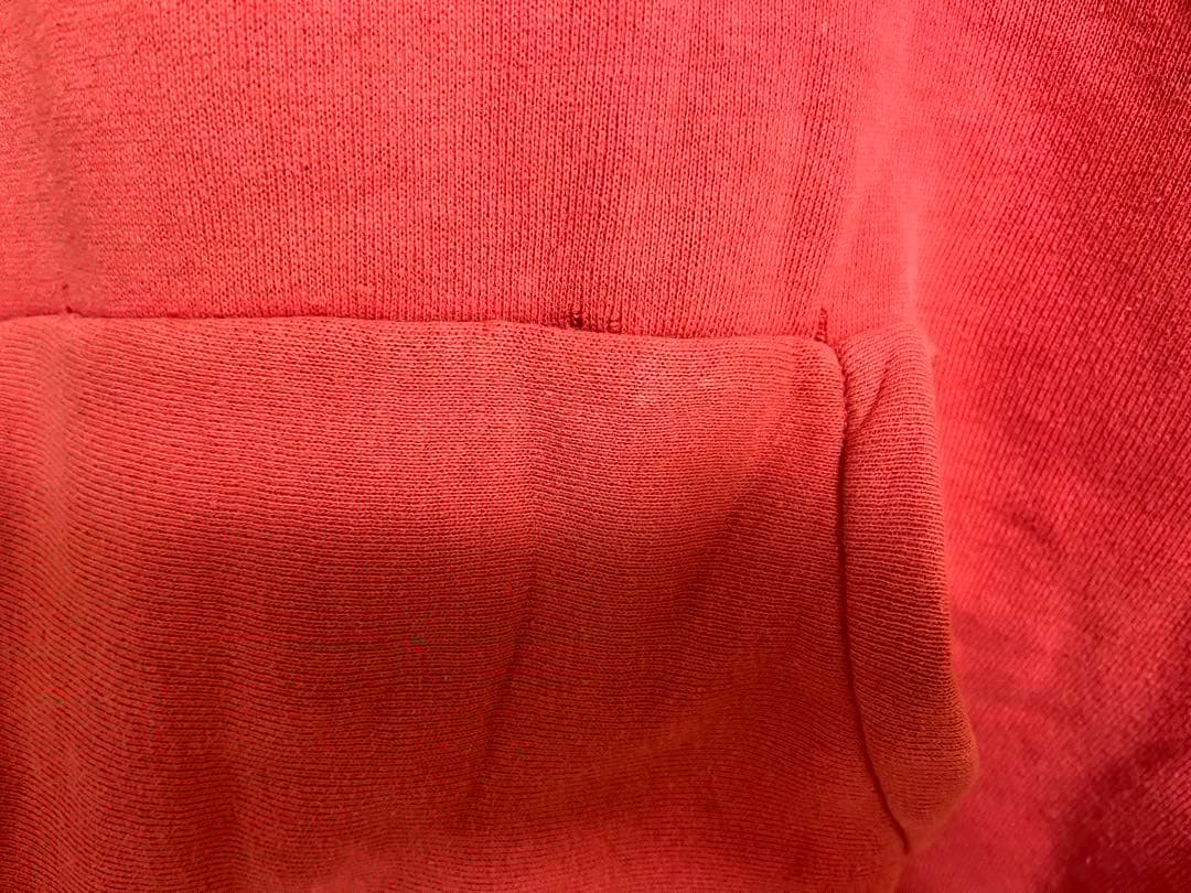 vintage 赤 フェード　フード付きパーカー