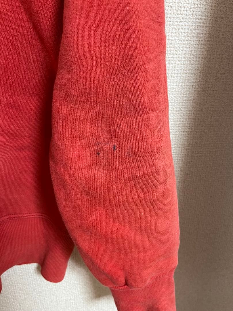 vintage 赤 フェード　フード付きパーカー