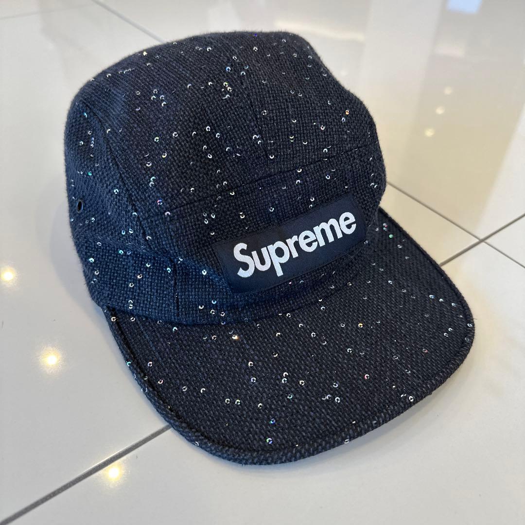 シュプリーム Supreme Sequins Camp Cap スパンコール