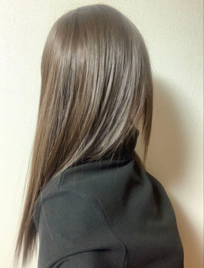 ピンクエイジ 総手植え 完売品カラー チョコブラウン スリックカットストレート