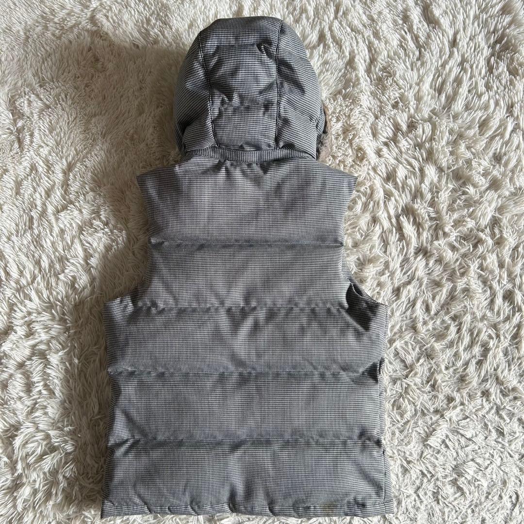 極美品バーバリーブラックレーベル 千鳥 フード ノバ ファー ダウン ベスト