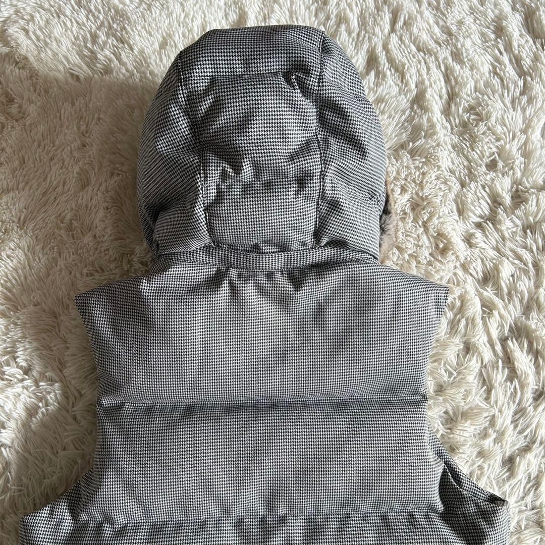 極美品バーバリーブラックレーベル 千鳥 フード ノバ ファー ダウン ベスト