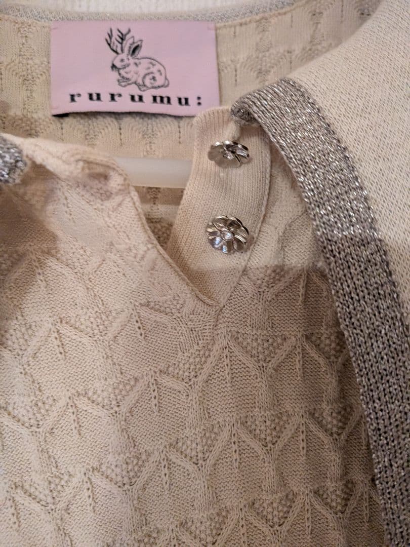 週末値下げ！縷縷夢兎ルルムウ　ラメニットワンピース　花柄