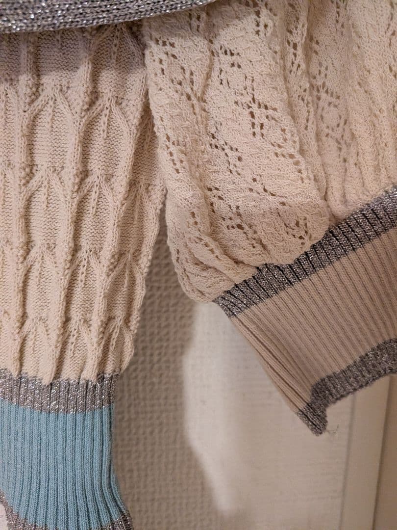 週末値下げ！縷縷夢兎ルルムウ　ラメニットワンピース　花柄