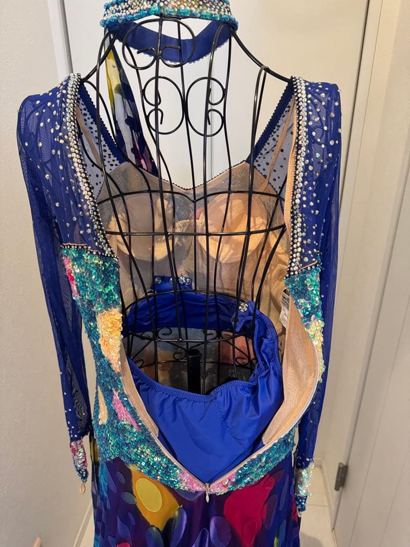 ダンスドレス 青 緑 紫