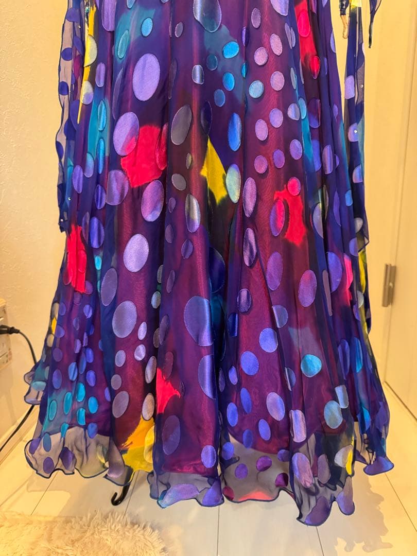 ダンスドレス 青 緑 紫