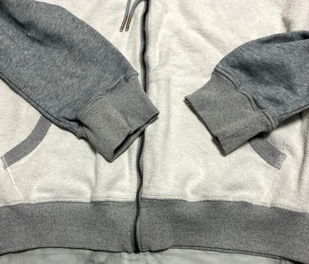 MONCLER モンクレール ダブルロゴ ジップパーカー グレー L相当