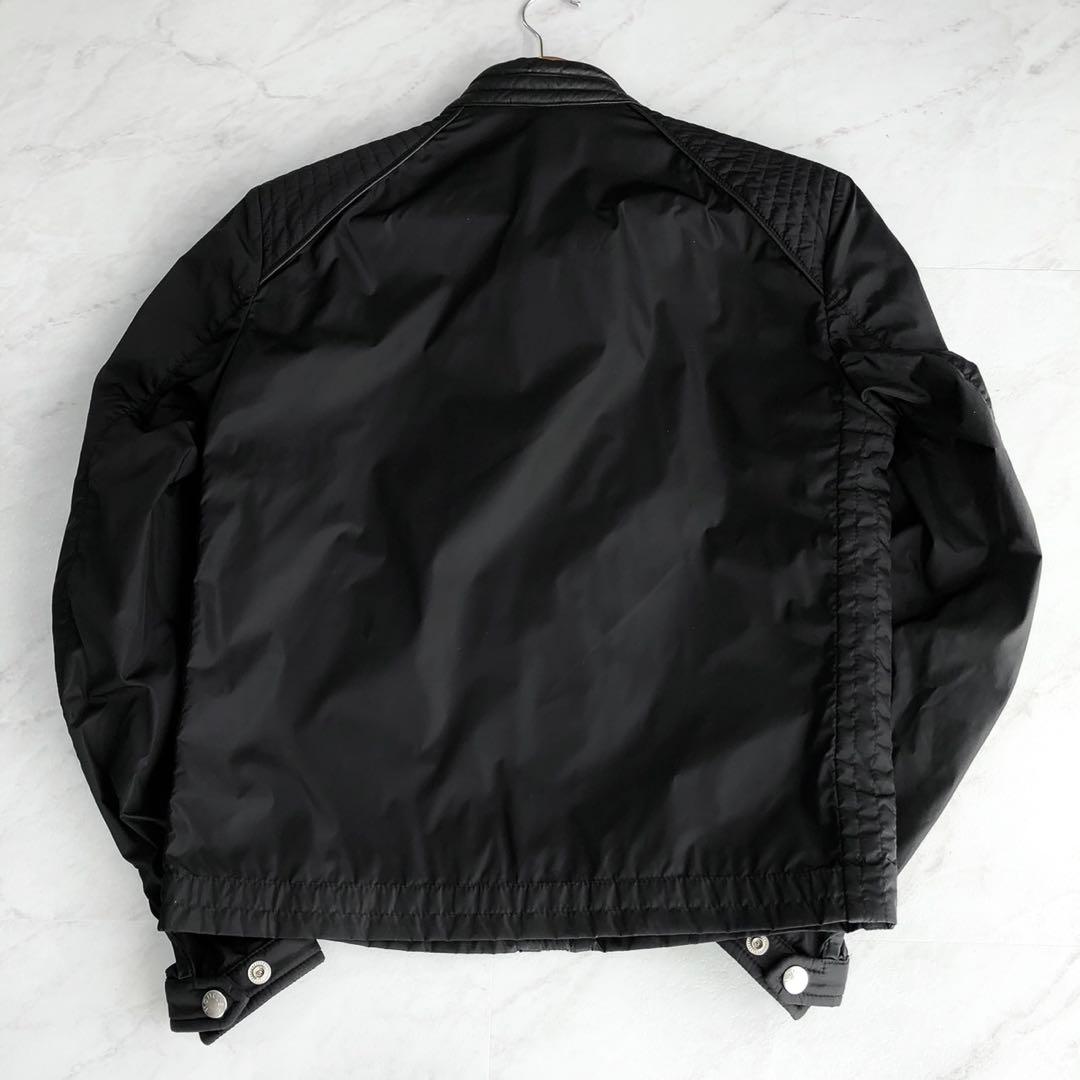 【極美品】MONCLER ナイロンジャケット ライダース レザー マグリア 黒