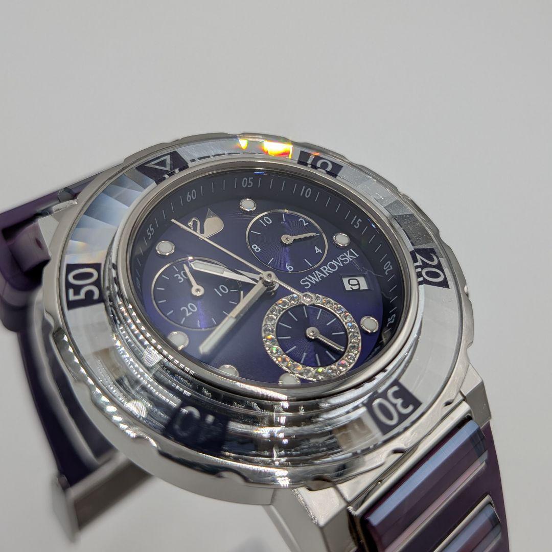 SWAROVSKI オクテア パープル クロノグラフ 腕時計 スワロフスキー