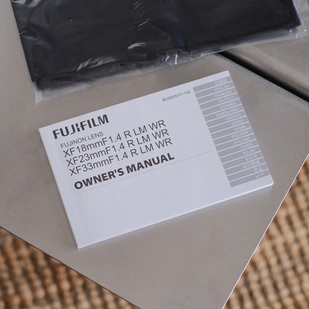 【Fujifilm】XF23mmF1.4 R LM WR