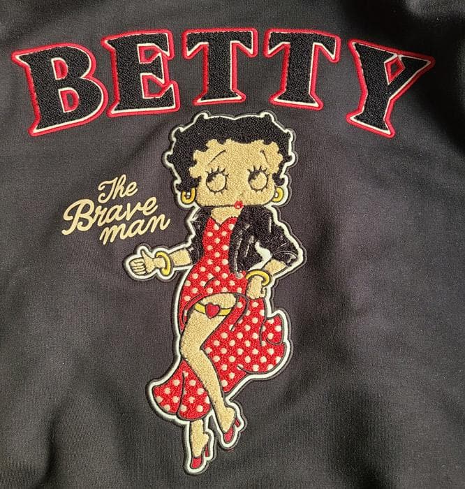 『ベティブープ ブレイブマン 』コラボ・刺繍スタジャン/ベティちゃん