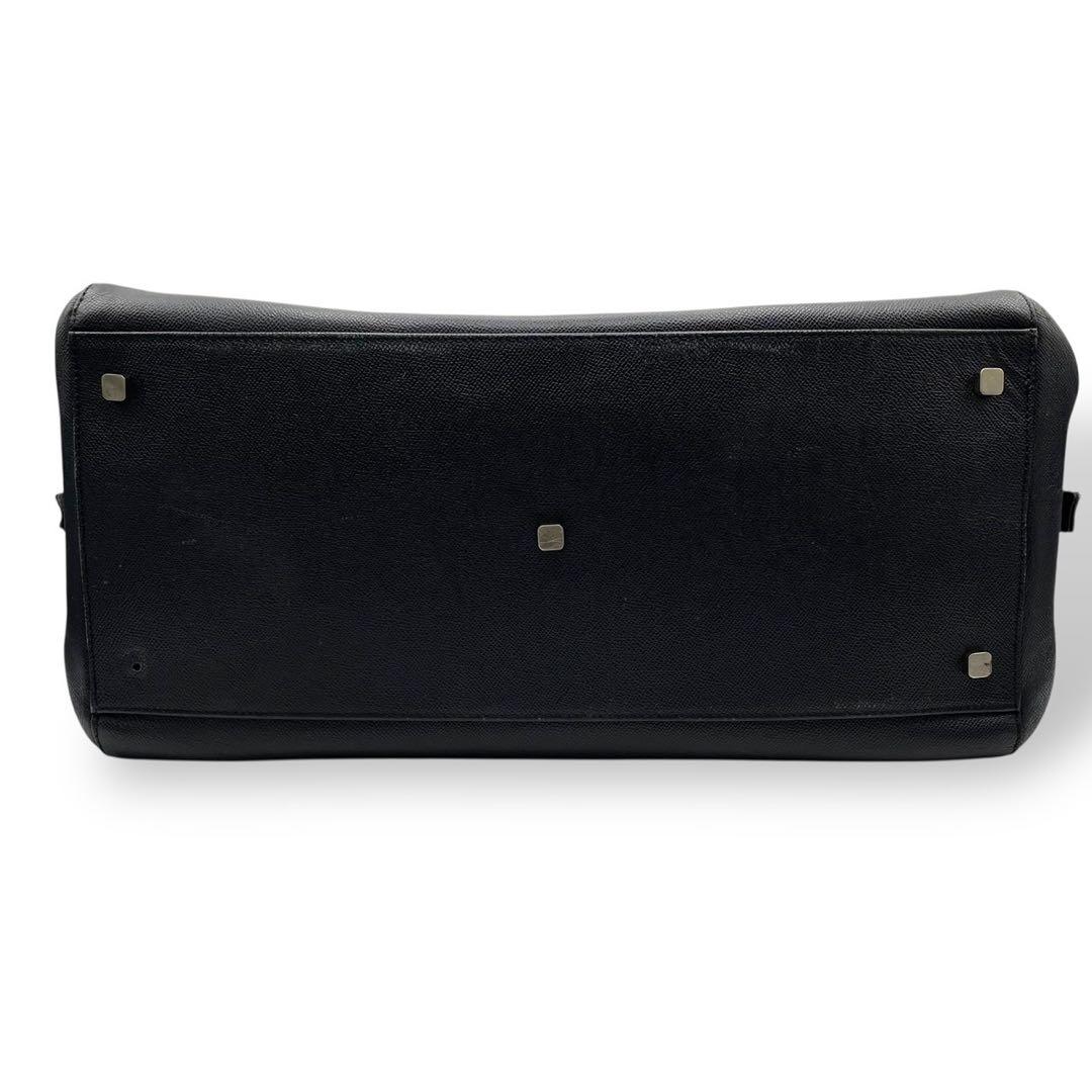 美品　大容量　バリー　ボストンバッグ　トートバッグ　サフィアーノレザー　黒