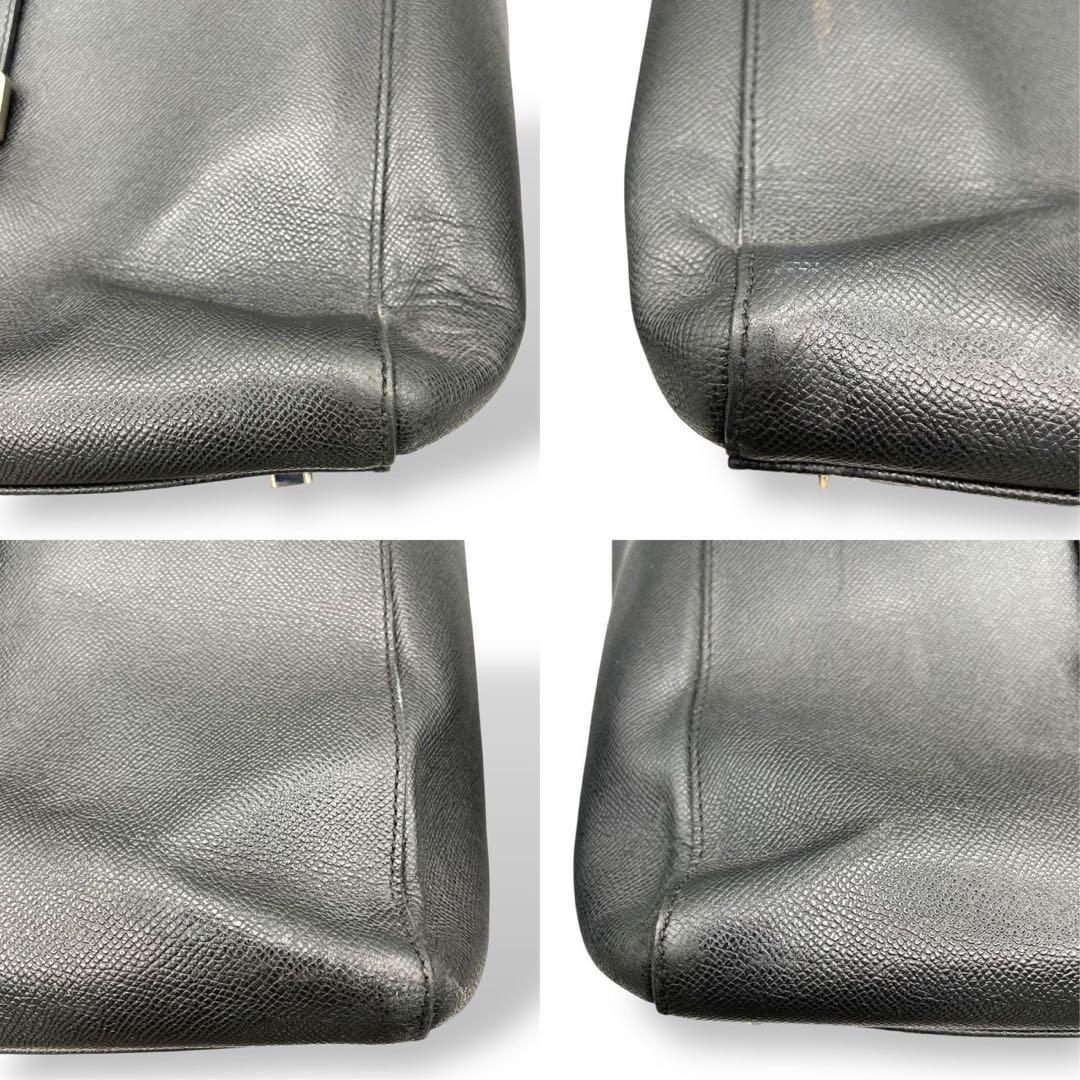 美品　大容量　バリー　ボストンバッグ　トートバッグ　サフィアーノレザー　黒