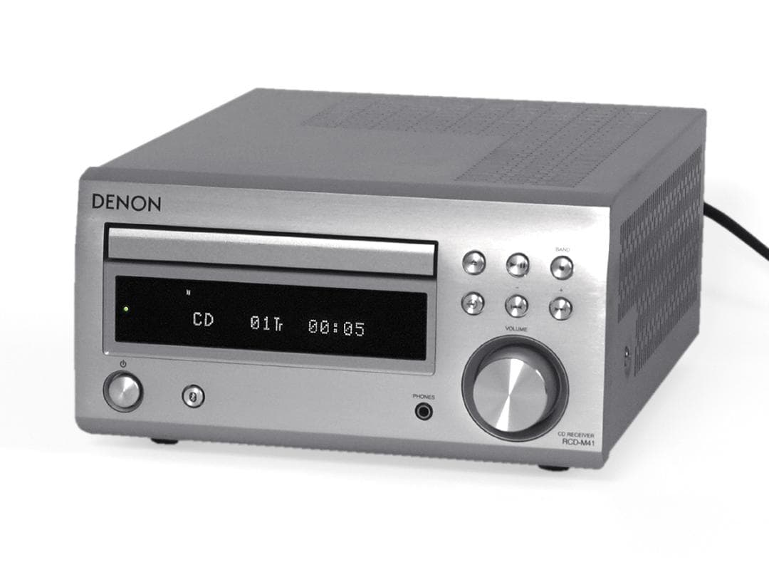 美品 DENON RCD-M41 CDレシーバー シルバー 2018年製 動作品