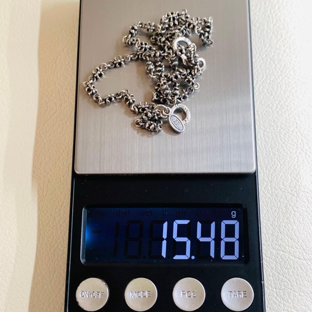 美品 ジャスティンデイビス 925 フレア ネックレス チェーン 男女兼用