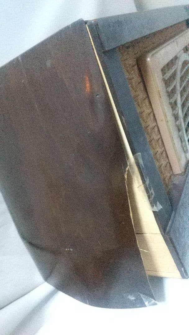 昭和時代/古い木製箱ナショナルスーパー真空管ラジオBX-730/ジャンク