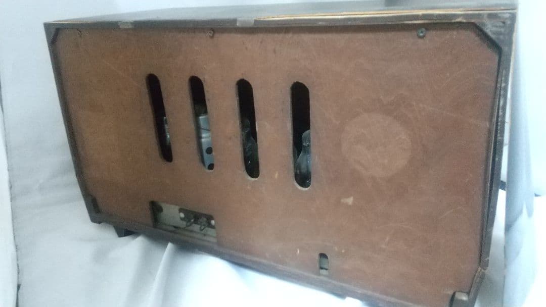 昭和時代/古い木製箱ナショナルスーパー真空管ラジオBX-730/ジャンク