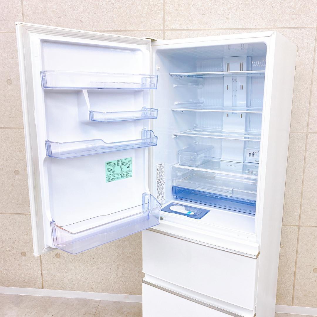 2023年製 三菱 365L 冷蔵庫 MR-CX37JL-W 3ドア 左開き