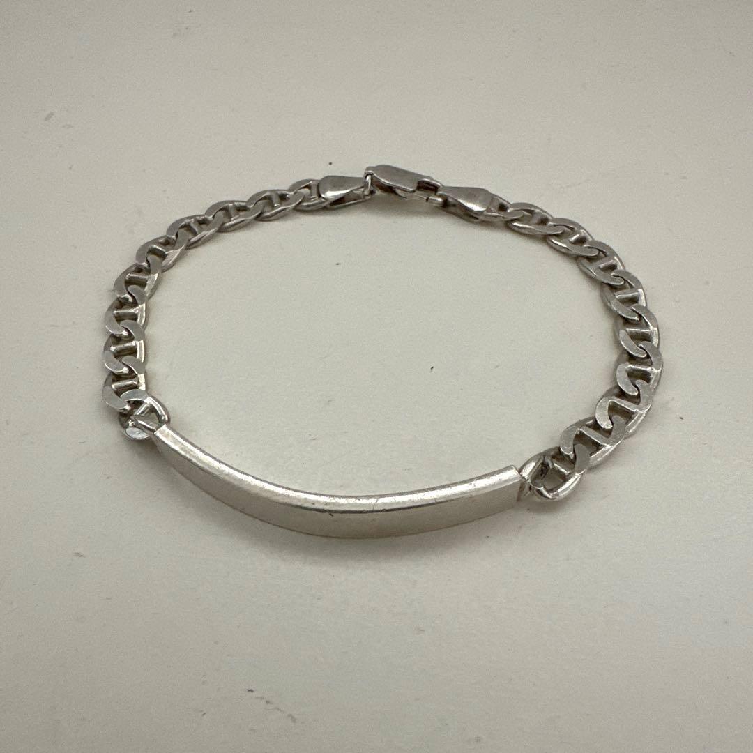 ヴィンテージ　イタリア製シルバー925 IDブレスレット/ ITALY 925