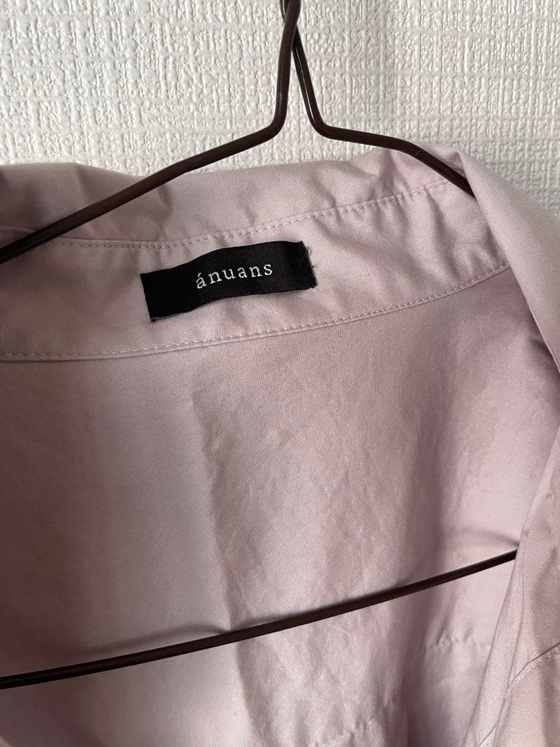 ánuans グレイッシュピンク スタンダードシャツ freesize 25aw