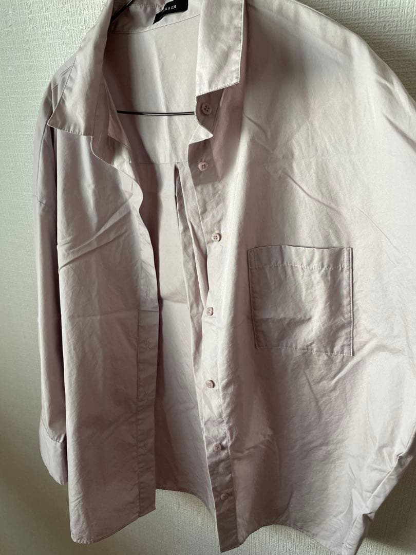 ánuans グレイッシュピンク スタンダードシャツ freesize 25aw