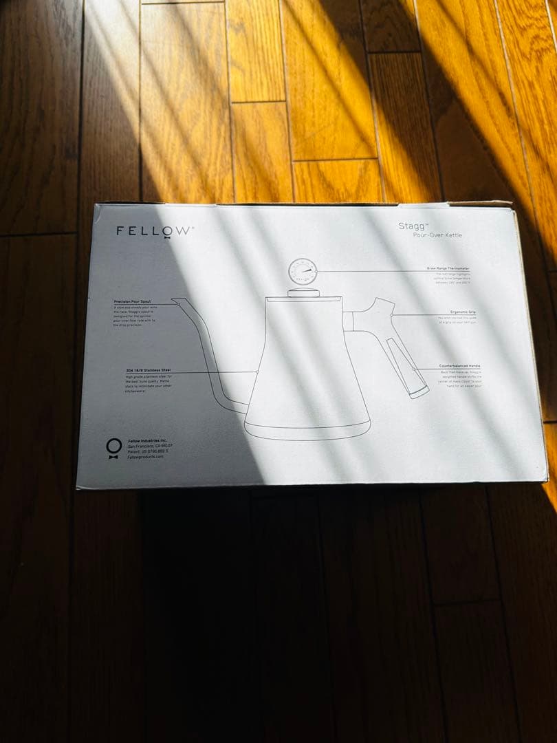 【美品】FELLOW フェロー ケトル Stagg 温度計付き ブラック