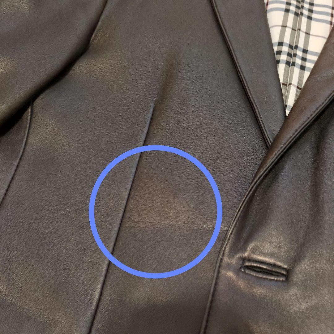 ★週末限定値下げ★バーバリー　ブラックレーベル　黒 レザージャケット M　変色有