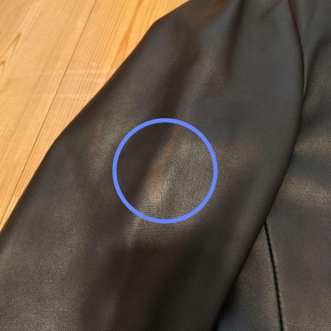 ★週末限定値下げ★バーバリー　ブラックレーベル　黒 レザージャケット M　変色有