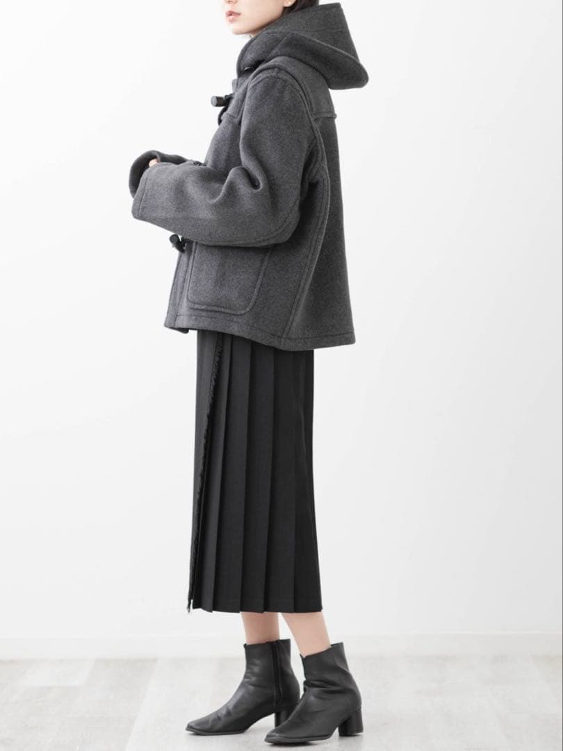 【チャコール】ダッフルコート【グレー】