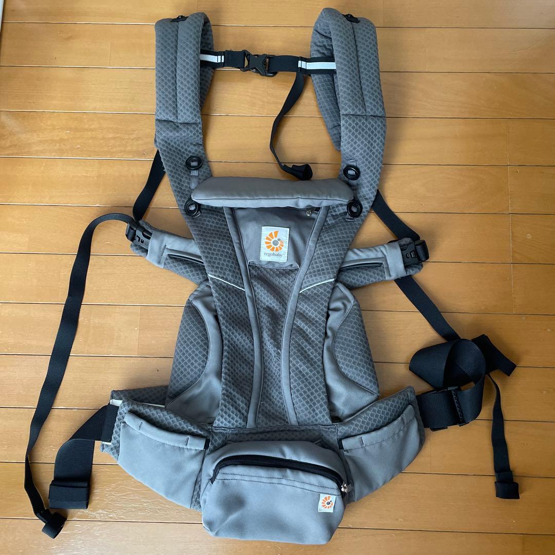抱っこ紐 メッシュ グレー