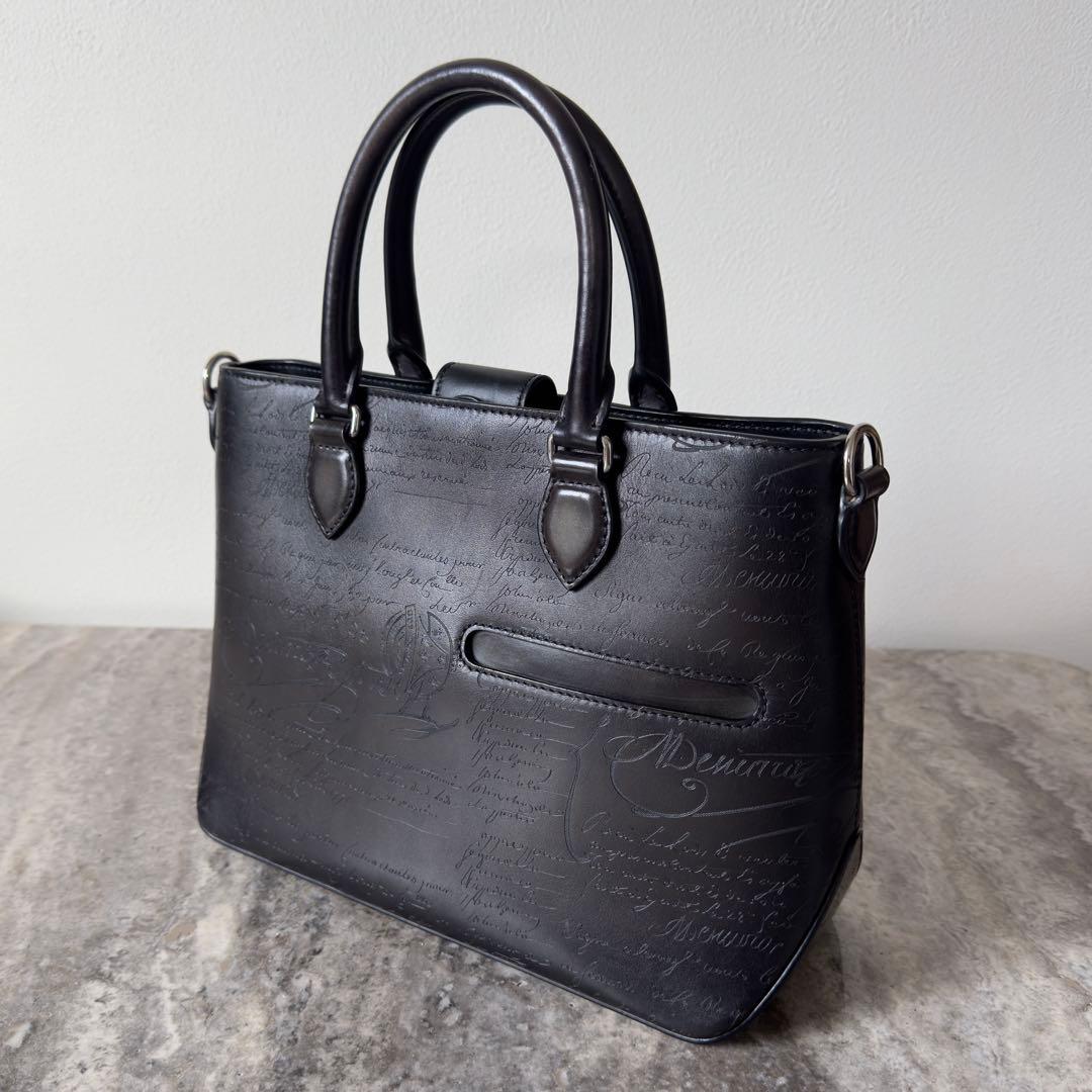 定価46.2万円 ベルルッティ トゥジュールXS スクリットレザートートバッグ