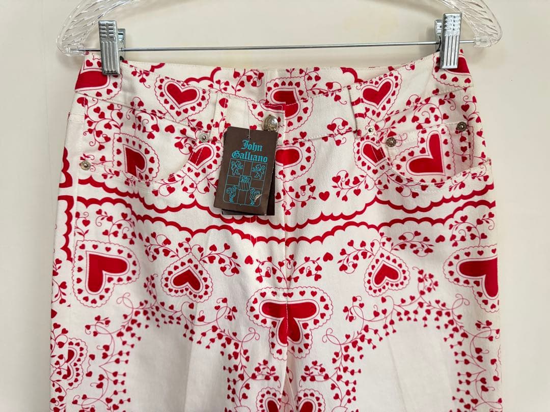 John Galliano 1997 バンダナ模様　ハート　パンツ