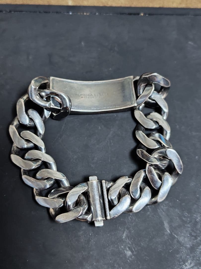 定価15万位 ボッテガヴェネタ ブラックシルバー アクセサリー ブレス 925
