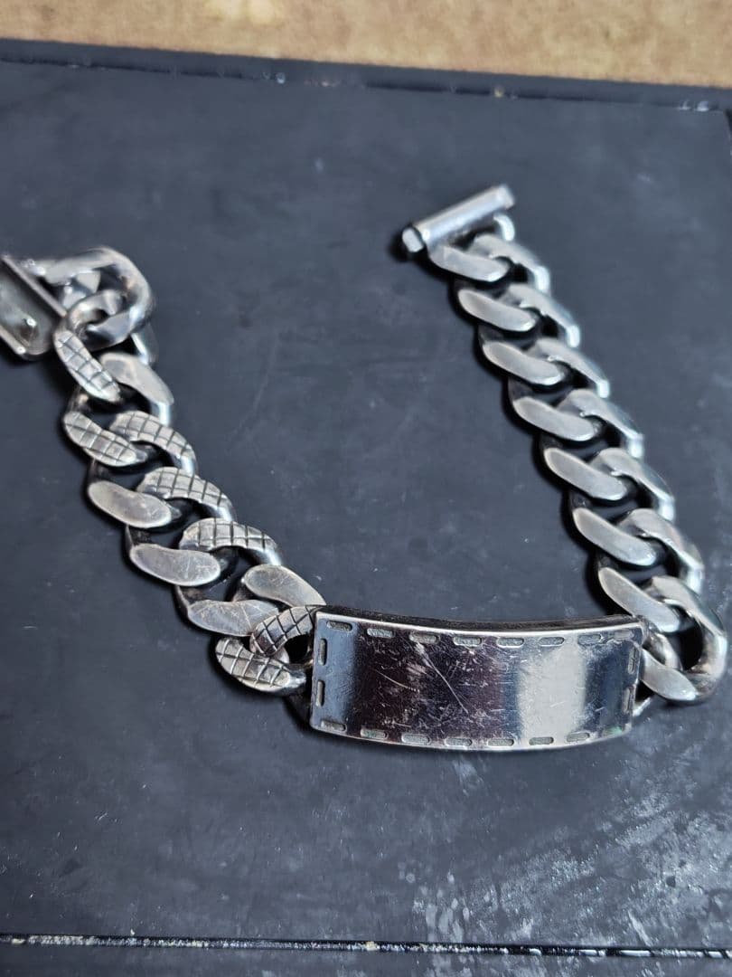 定価15万位 ボッテガヴェネタ ブラックシルバー アクセサリー ブレス 925